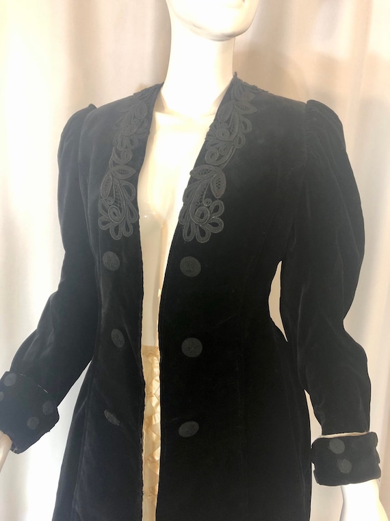 Edwardian Velvet and Soutache Riding Coat , Women'