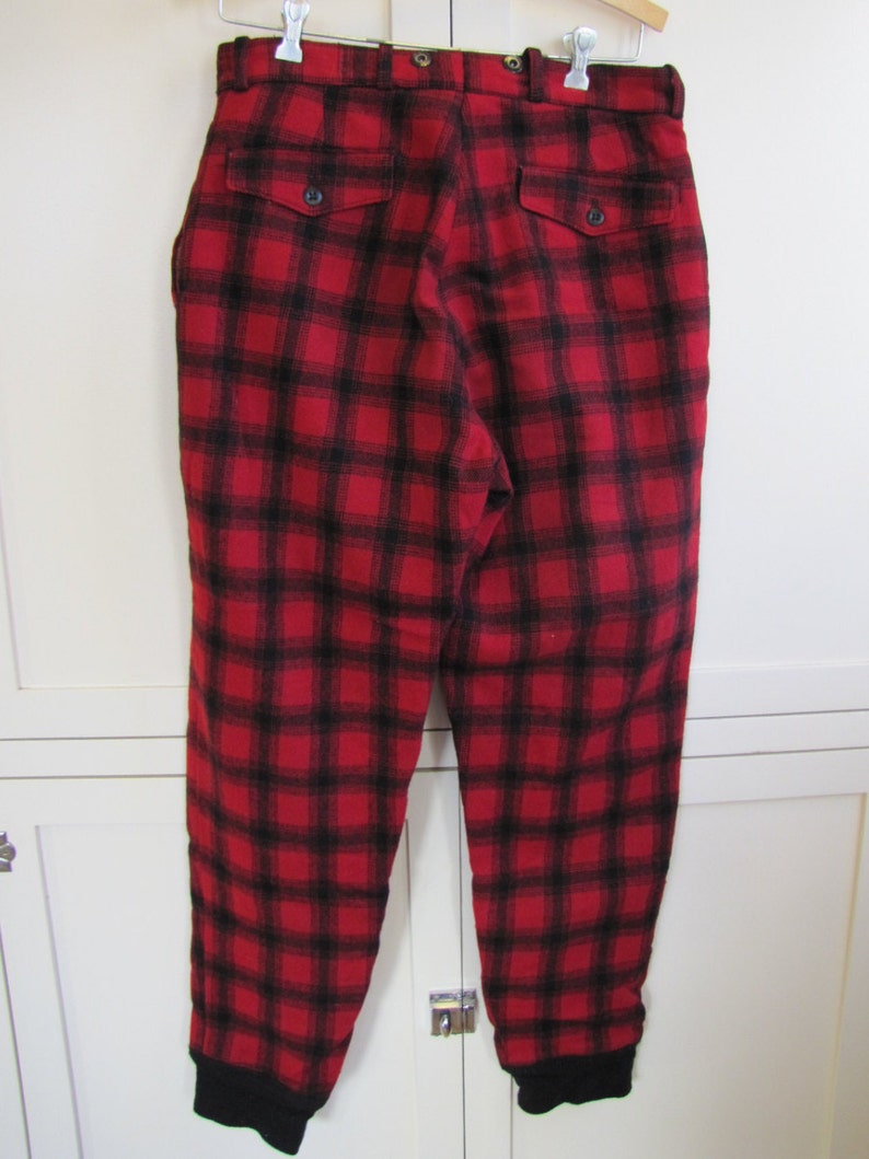 1950's LL Bean Wool Ski Pants Buffalo Check Ski Pants Etsy