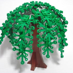 Custom forest tree for LEGO weeping willow with green leaves