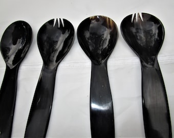 horn spoons, spoons, horn utensils, buffalo horn spoon, buffalo horn