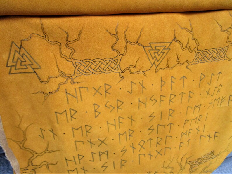 Viking scroll Havamal scroll Asatru scroll leather scroll Etsy