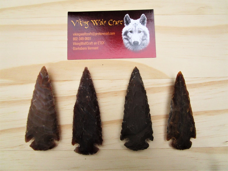 arrow heads, stone arrow heads, traditional arrow heads, hand knapped arrow heads, large arrow heads, spear points, stone points image 6