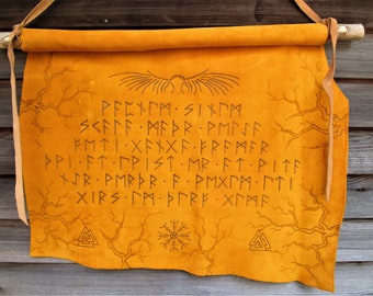Viking scroll, Havamal scroll, Asatru scroll, Rune scroll, Elder Futhark scroll, Viking Havamal, Havamal, Norse code, thanksgiving, yule