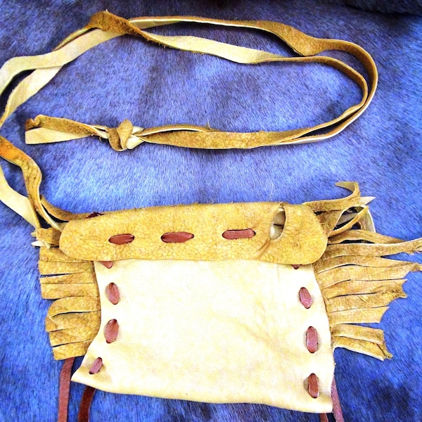 Leather bag, leather pouches, sheep leather bag, tribal bag, leather amulet bag, medicine bag, pendant leather bag, thanksgiving, yule