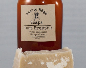 All Natural Just Breathe Goat Milk Soap and Lotion Set