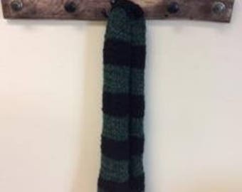 scarf, green and brown