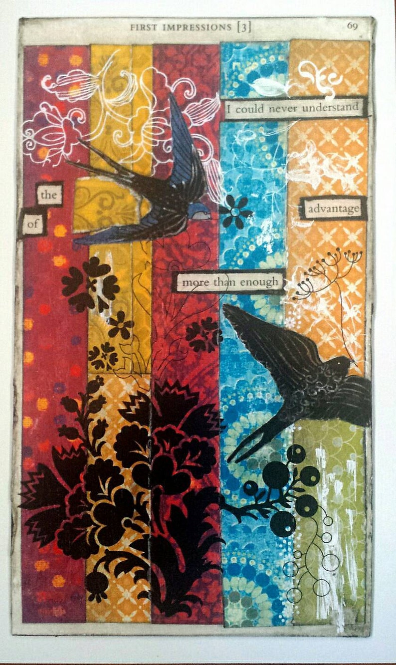 Black Out Poem Print Feed the Birds Etsy