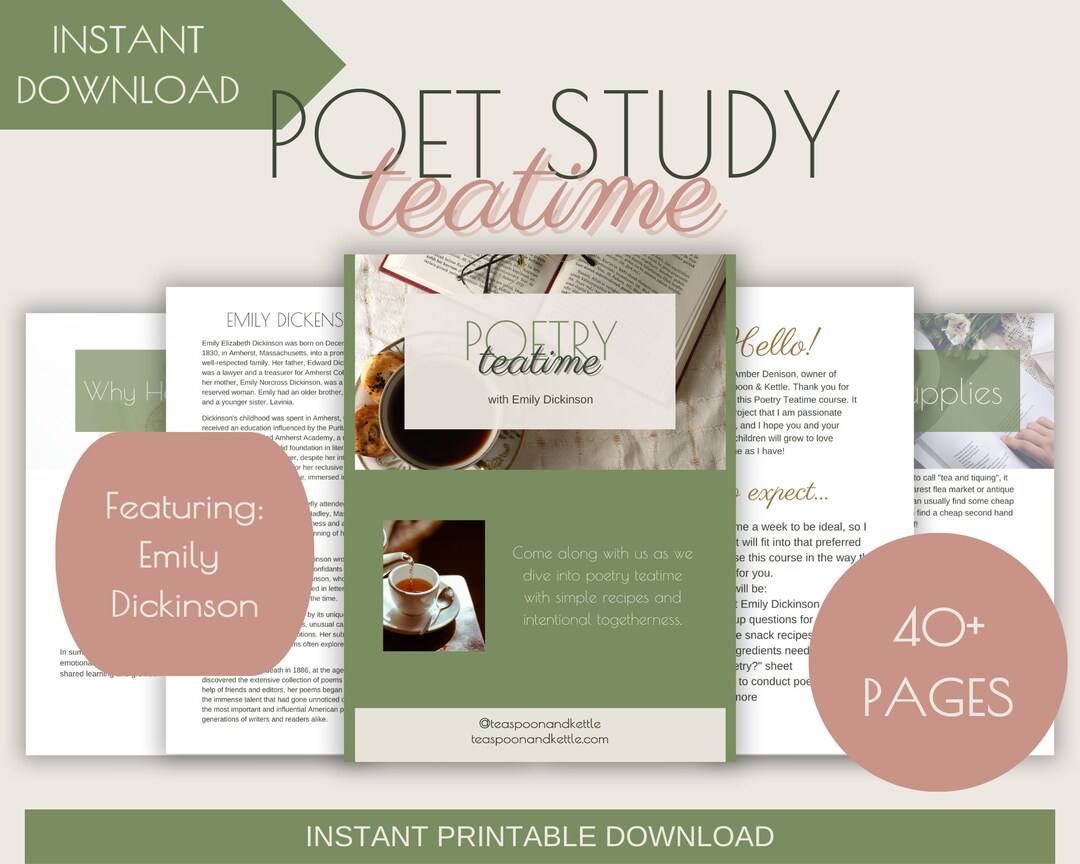Charlotte Mason Homeschool Enrichment Study Printable with Teatime Lessons