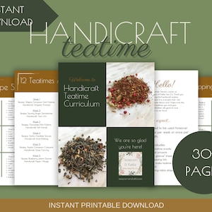 Homeschool Printable For All Ages Charlotte Mason Homeschool Teatime Lessons Handicraft Ideas For Kids Instant Download Lessons