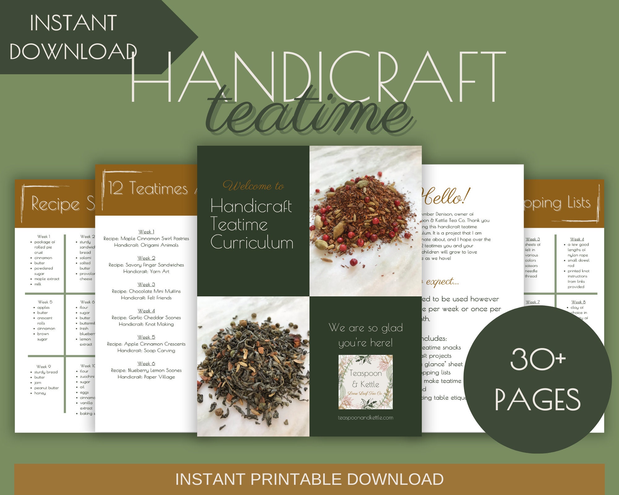 Homeschool Printable for All Ages Charlotte Mason Homeschool Teatime ...