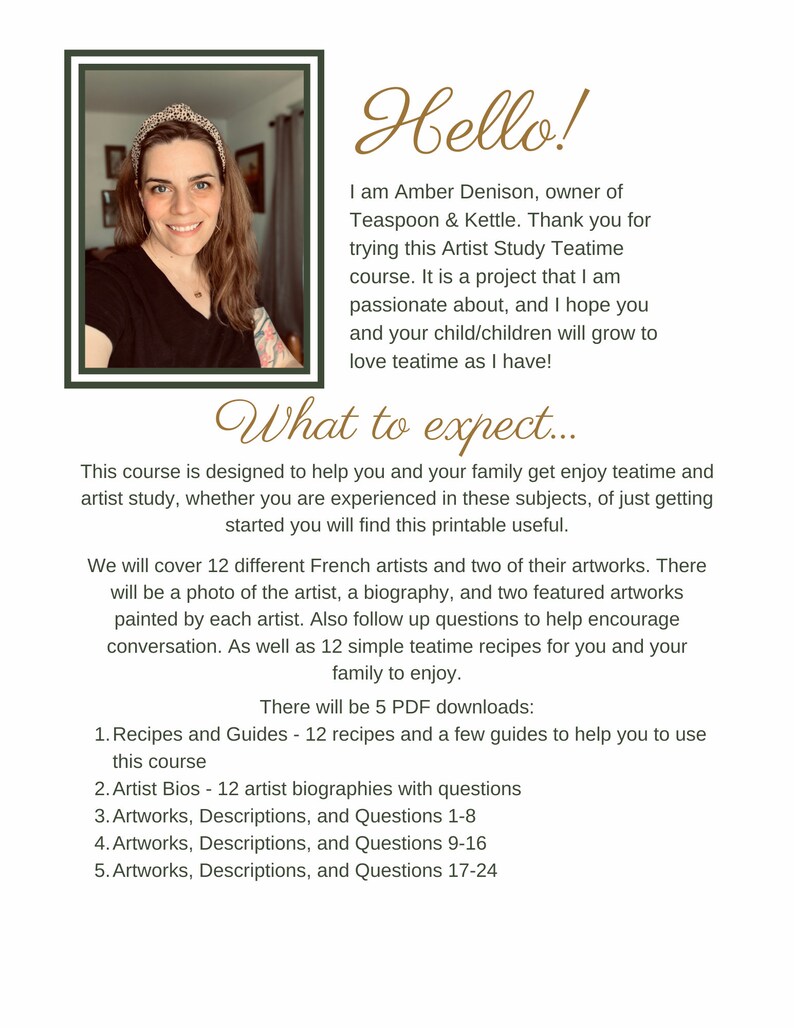 Homeschool Artist Study Printable Charlotte Mason Homeschool Lessons ...