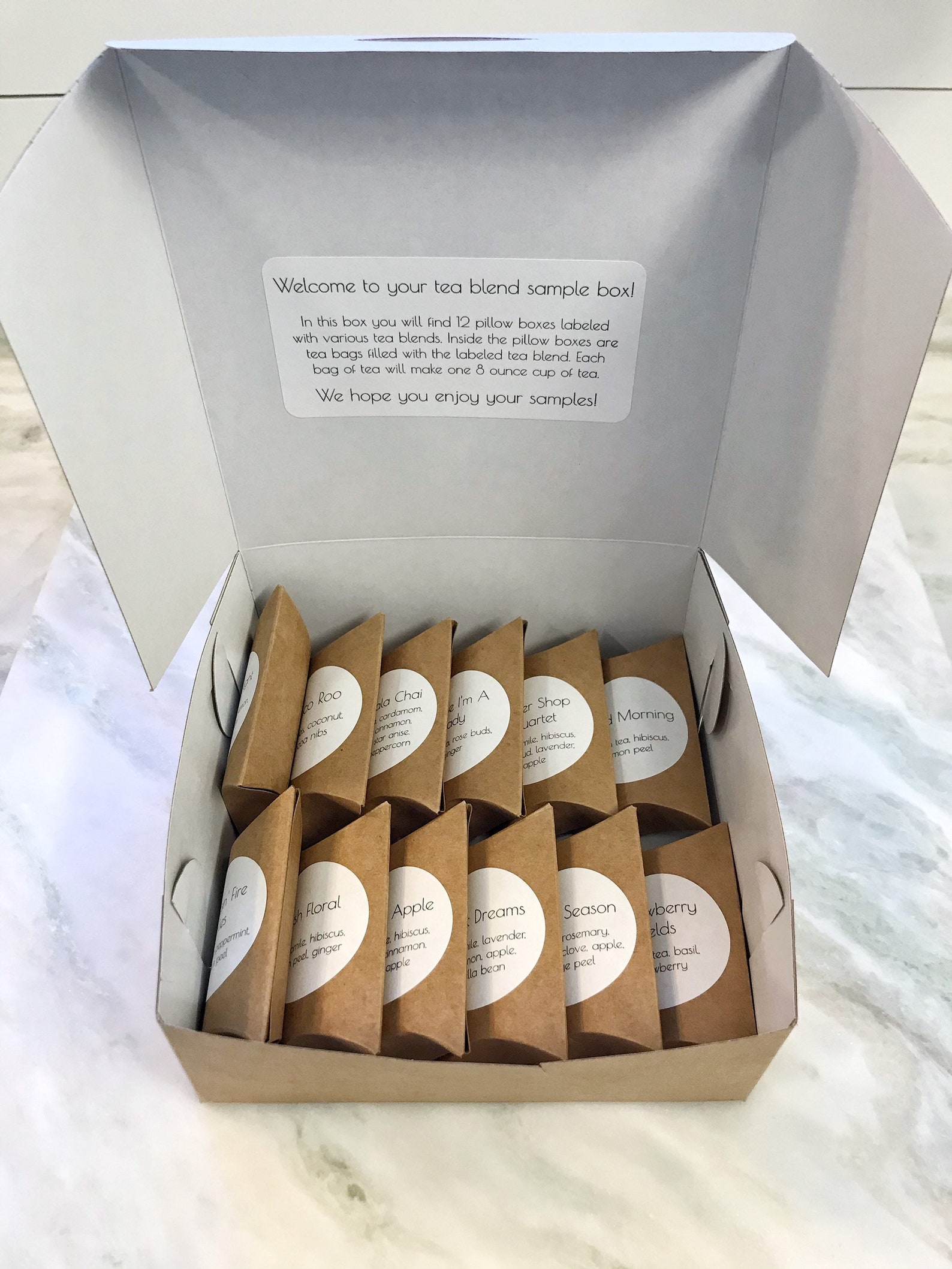 Loose Leaf Tea Sample Box tea samples sample gift box loose Etsy