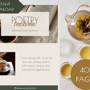 Printable Homeschool Poet Study Stevenson Charlotte Mason Homeschool Printable Teatime Study Lessons Instant Download All Ages
