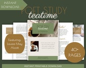 Poetry Teatime Study Alcott Charlotte Mason Printable Homeschool Resource Poet Study Course Activity Homeschool Printable Curriculum