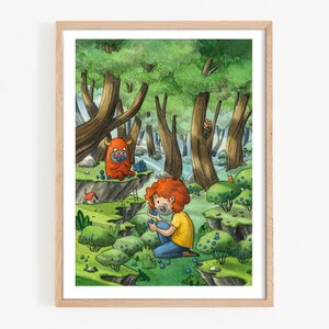 Póster infantil Blueberry Gang - Cuadro de pared A4 A3 A5 habitación infantil Póster decorativo para habitación de bebé Decoración de pared natural Regalo para niños niñas y niños