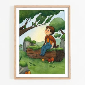 Póster infantil Little Break - mural A4 A3 A5 habitación infantil decoración de la habitación del bebé cartel otoño imagen decoración de la pared regalo niños niñas niños