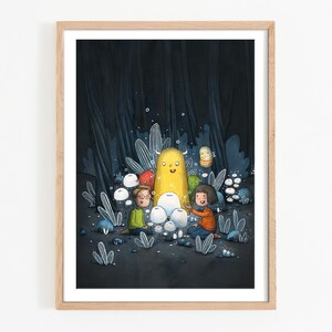 Poster per bambini nella foresta magica - quadro da parete A4 A3 A5 cameretta dei bambini poster decorativo immagine delle fiabe regalo per bambini ragazze ragazzi