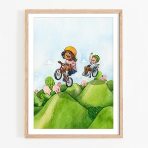 Cartel infantil The Hill Jumpers - mural A4 A3 A5 habitación infantil decoración habitación bebé cartel inclusión decoración pared regalo niño niña niño