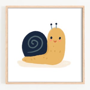 Mural de caracol para niños, póster para decoración de habitación infantil, bonito mural de animales, motivo de animales, estampado de animales, regalo para niño, bautizo, Navidad