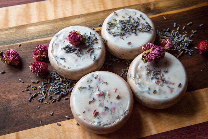In Shower Lotion Bar. Pink Lavender. Moroccan Clay gentle Etsy