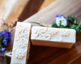 Lavender Bastille Soap. Olive oil and coconut oil.  essential oil double milk soap.