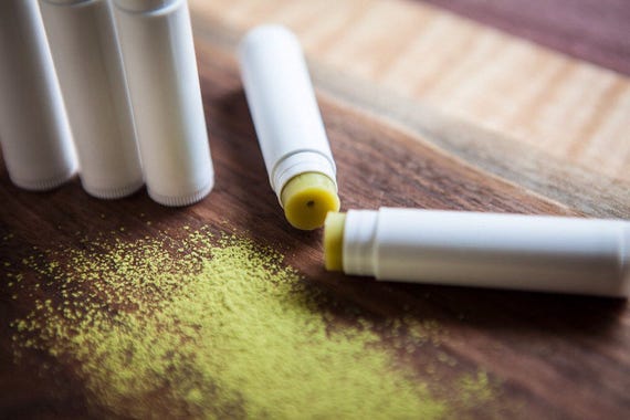 Matcha Green Tea Lip Balm, Peppermint & Organic Shea Butter