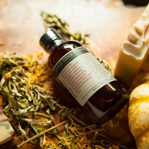 Herbal Apple Cider Vinegar Hair Rinse Concentrate.  Infused Herbs For Overall Hair Scalp Health.  Essential Oil.