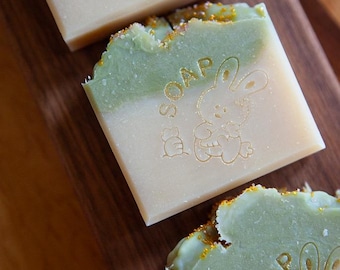 Ylang Jasmine French Green Clay Soap Bar, Calming Head to Toe Cleanse