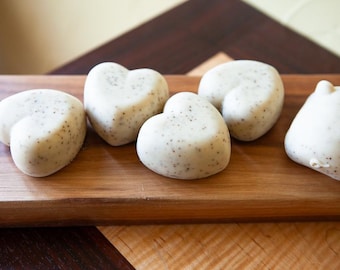 Kitchen dish soap heart shape.  All natural.  Biodegradable.