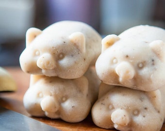 Kitchen Soap with Organic Coffee, wash dirty dishes and linen.  Piggy Soap.  Biodegradable.  Eco Friendly. Fruits Vegetables Wash.