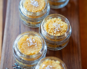 Sweet Raw Honey and Sugar Lip Scrub.  Made with Hemp Seed Oil and Sunflower Seed Oil.  Winter Lip Care.  Dry Lips.  Essential Oils.