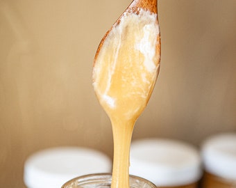 Very Raw Honey from Texas.  Whipped Cream Honey.  Pure Honey.  Unpasteurized.  Cream Texture.