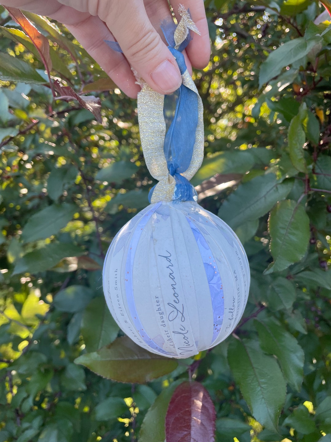 Wedding Invitation Globe Ornament