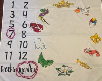 Louisiana Milestone Blanket