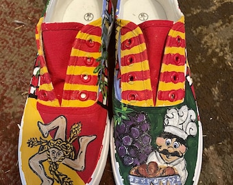 Custom painted shoes