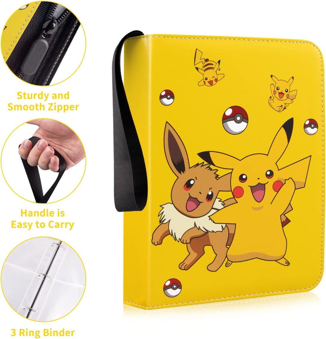 Pokemon Trading Card Binder Album Book Holder Case Pockets Fits 400