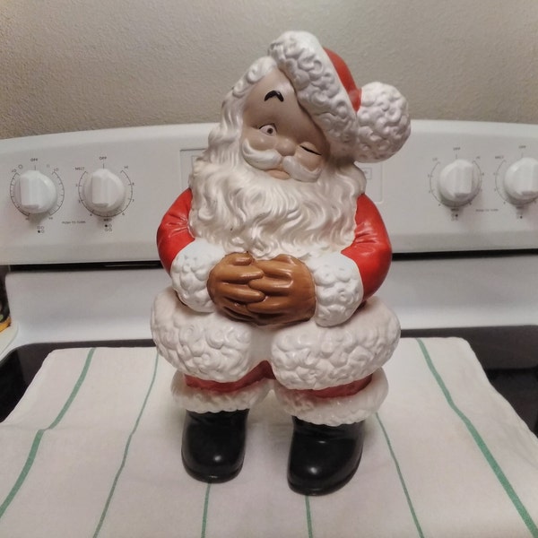 Atlantic Mold ceramic Santa Clause, 14 1/2" tall, excellent condition no chips or cracks, see pictures, jolly and festive for your holidays!