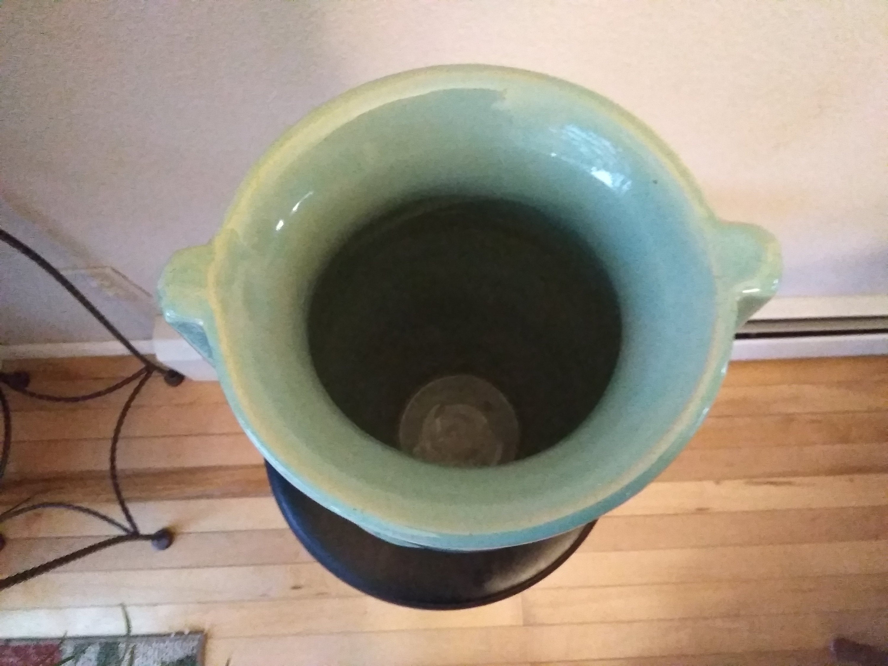 1930's McCoy 14 1/2 tall turquoise floor vase art Etsy