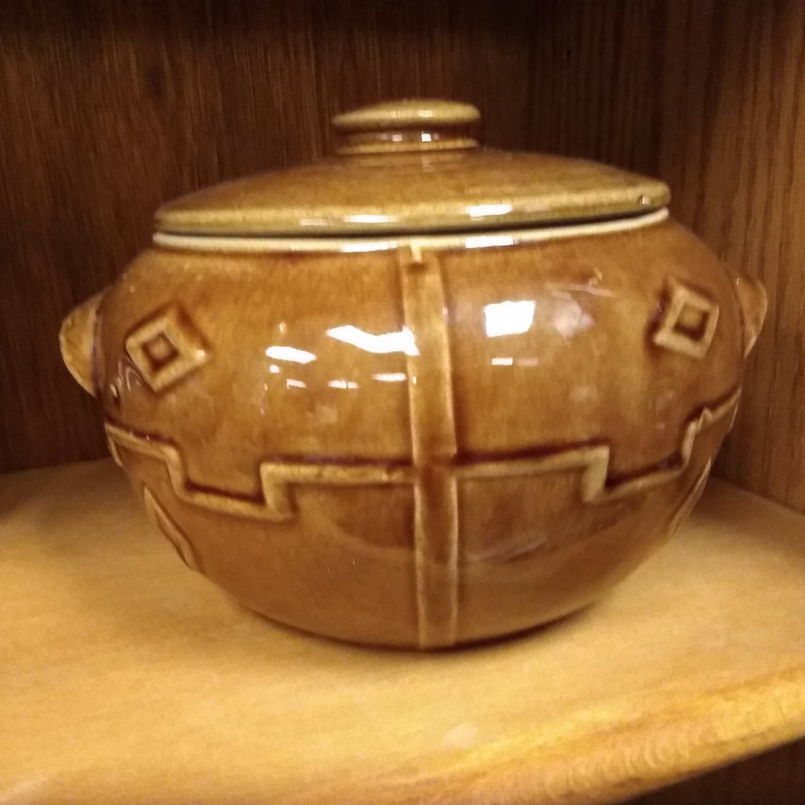 Western Stoneware Lidded Crock Monmouth Pottery Made in USA. Etsy
