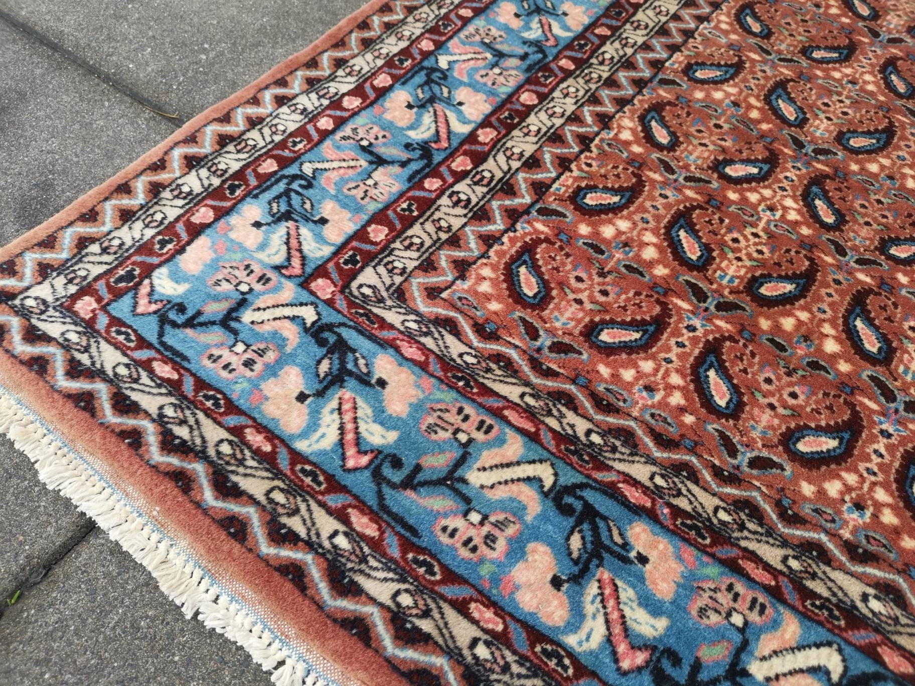 7.2 x 4.7 ft Kashmir Rug Vintage very fine quality pure wool | Etsy