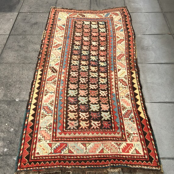 7 X 4 Ft Kazak Antique Rug 215 116 Cm Met Hane Design
