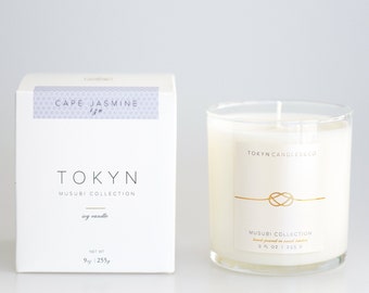 Cape Jasmine Izu -  Musubi Collection  | Hand-Poured | Handmade | Floral Scented |Soy Candle | Gift | Tokyncandles