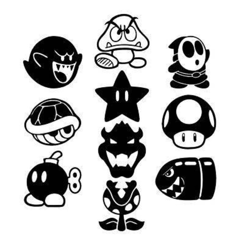 Nintendo Mario decals Etsy