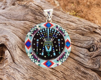 南西部のカチナの美しいヘッドドレス ユニークな手作りのマルチ