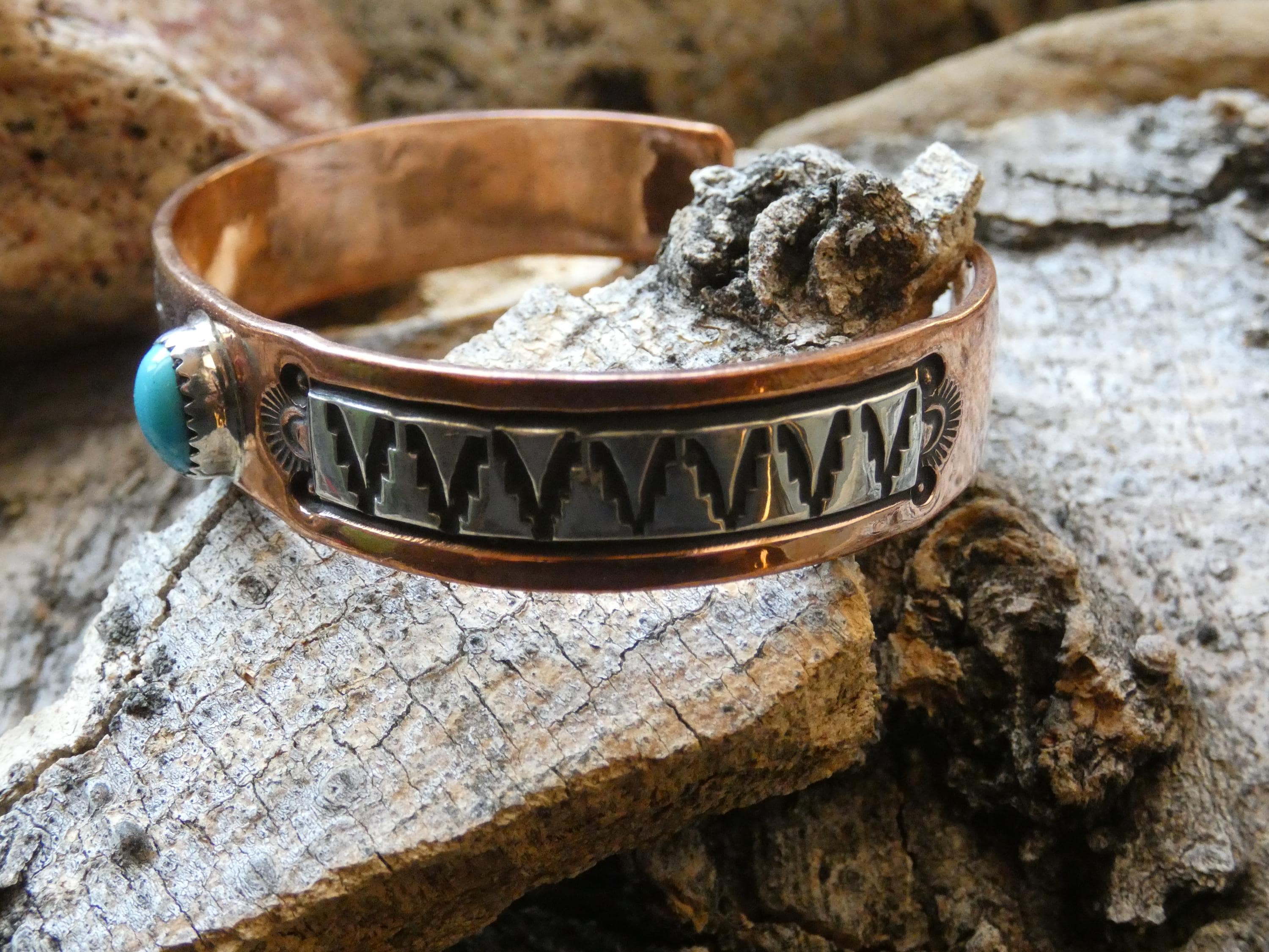 Native American Navajo Hand Stamped Handcrafted Copper