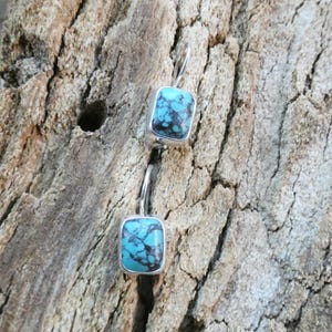 Belles boucles d'oreilles plus petites fabriquées à la main en argent sterling du sud-ouest des États-Unis 925 sur un fil français à verrouillage, livraison gratuite, sac cadeau AL88