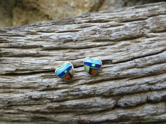 Orecchini a bottone in argento sterling con pietre preziose taglio bara - Italia