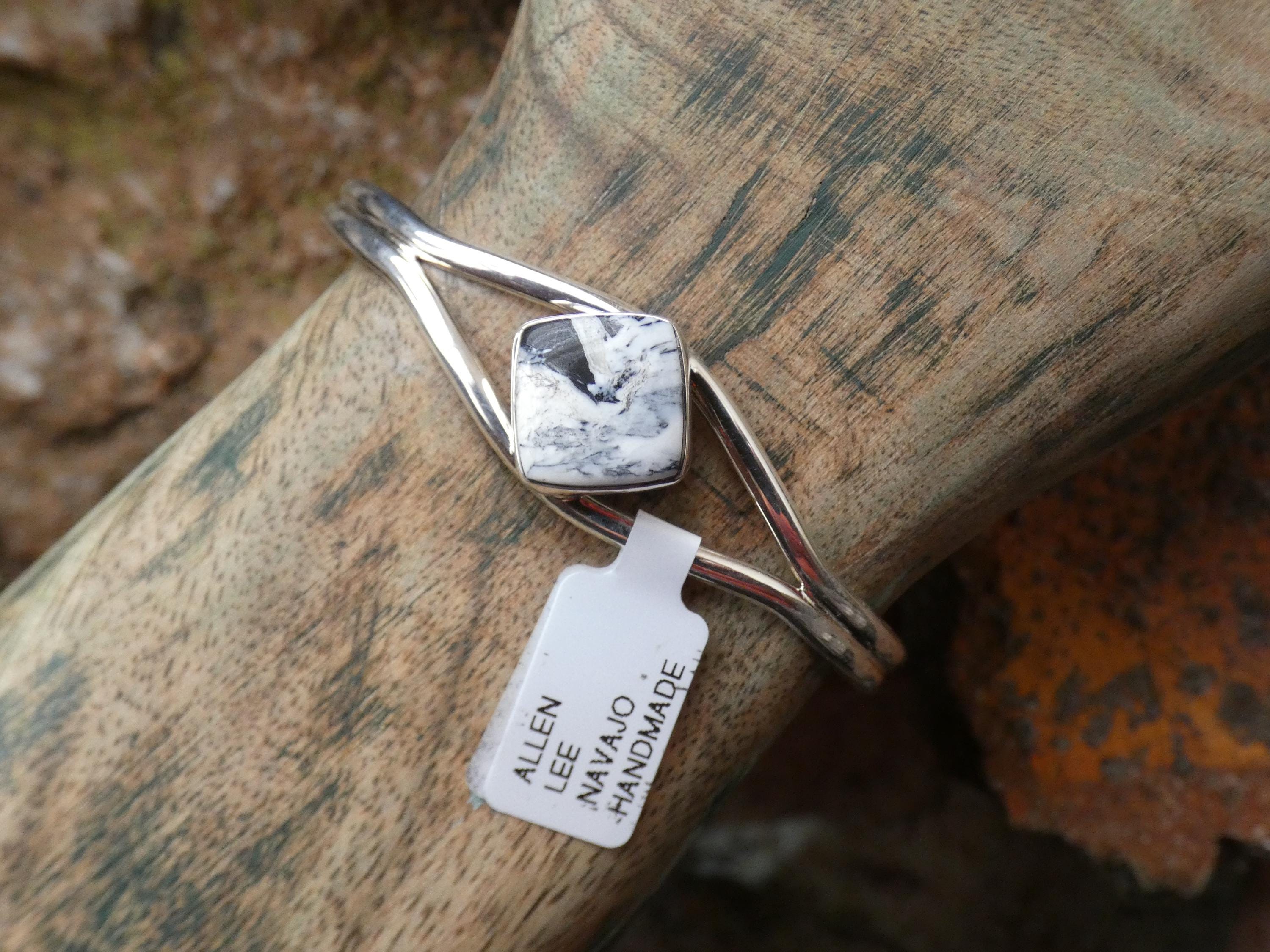 アクセサリー Navajo Allen Lee Sterling Bangle Navajo Allen Lee Native American Sterling Silver 925 Handcrafted