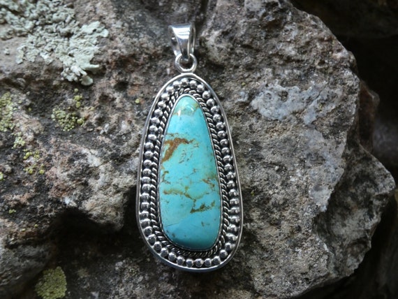 Boulder Turquoise Stunning Bezel Southwestern Western Unisex