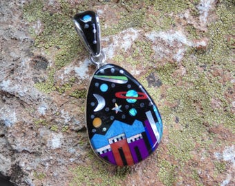 Comet Cosmic Native American Navajo Opal Coral Sterling Silver Ring Comet Cosmic Native American Navajo Opal Coral Sterling Silver Ring